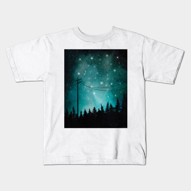 Watercolor galaxy Kids T-Shirt by RosanneCreates